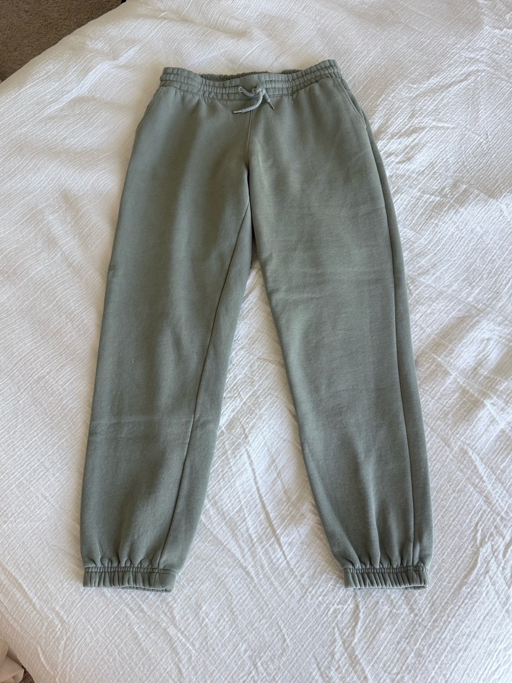 Berkeley Jensen Women’s Drawstring Sweatpants, Sage Green, Medium